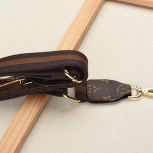 Brown Adjustable Crossbody Bag Strap Canvas Strap