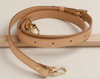 Light Tan Vachetta Leather Strap for Bag Adjustable Crossbody Bag Strap