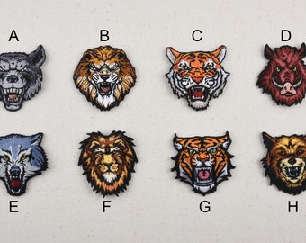 Embroidery Wild Animals Appliques Iron On Patches