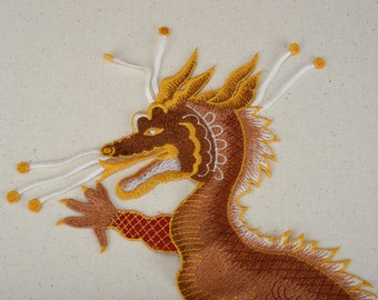 Embroidered Dragon Patch Sew on Animal Appliques