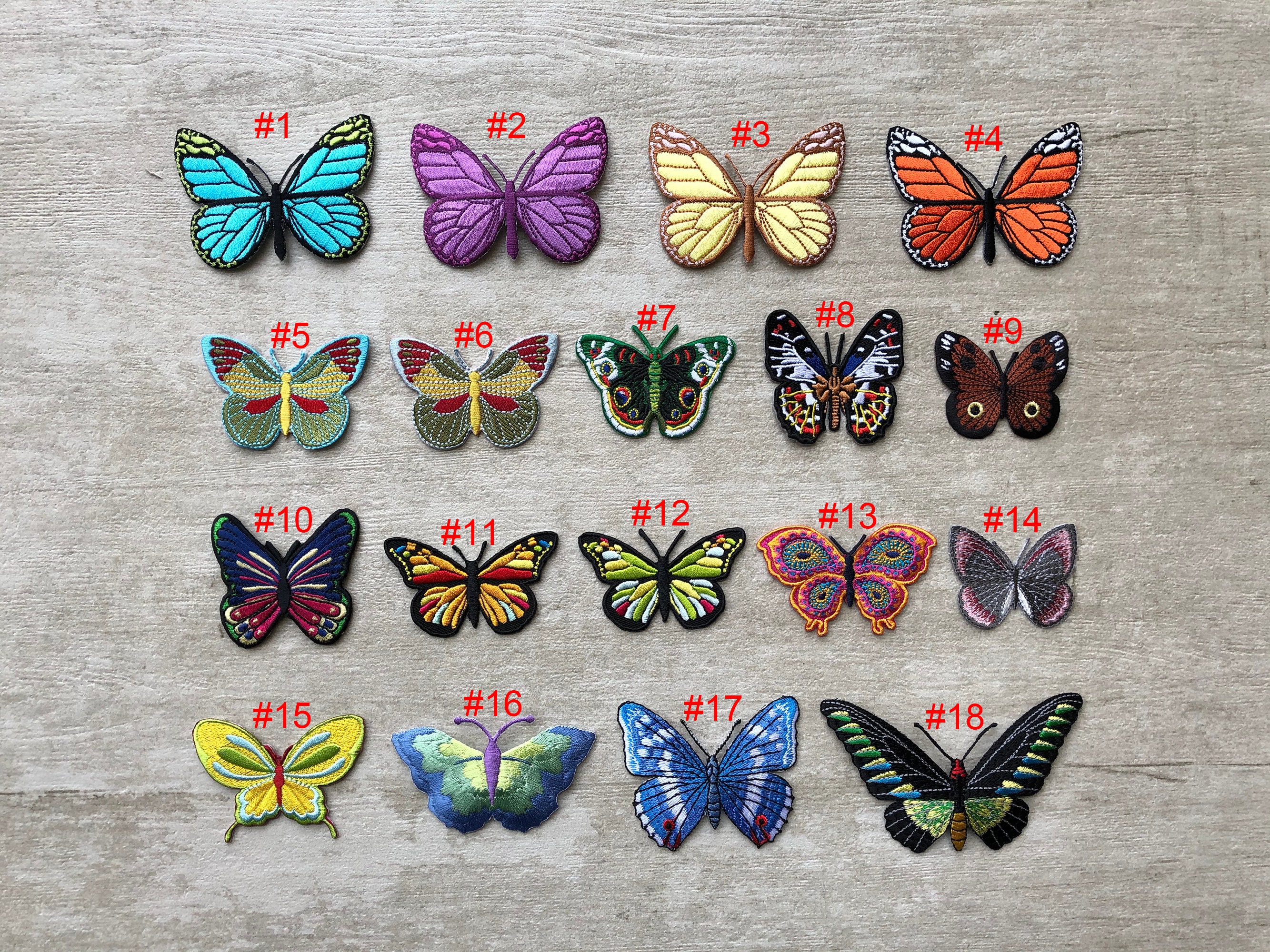 Embroidered Butterfly Patches Iron On Appliques