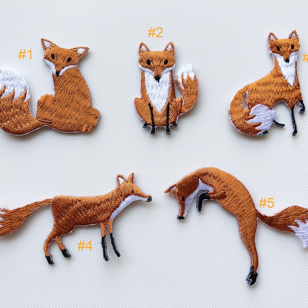 Embroidery Fox Iron On Appliques