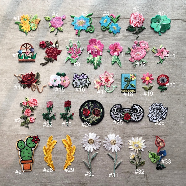 Embroidery Flower Iron On Patches