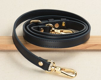 Navy Blue Adjustable Faux Leather Bag Strap Crossbody Strap for Handbag 1.5cm width