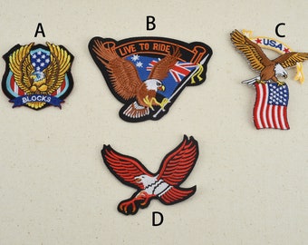 Embroidery Eagle Iron On Appliques Hawk Patch