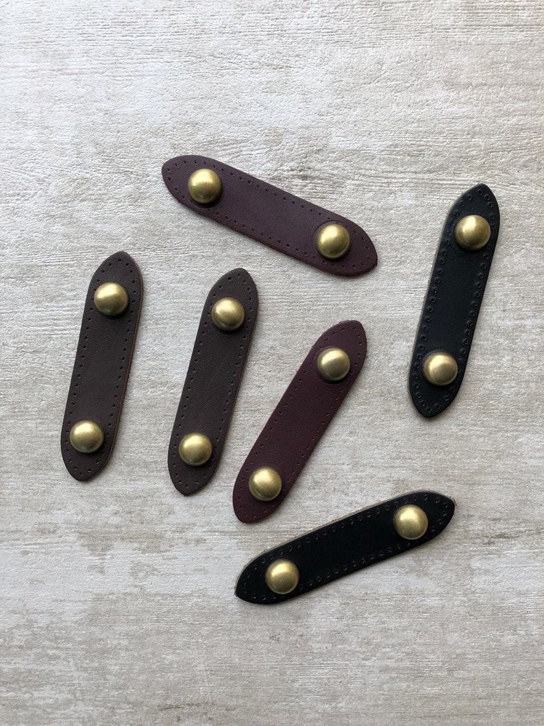 Genuine Leather Purse Feet Bag Studs