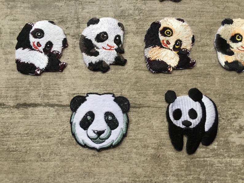 Bügelbild Panda Applikationen Bekleidungszubehör Bild 2