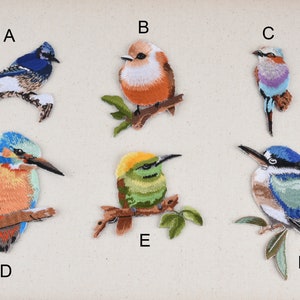 Embroidery Birds Iron On Animal Patches