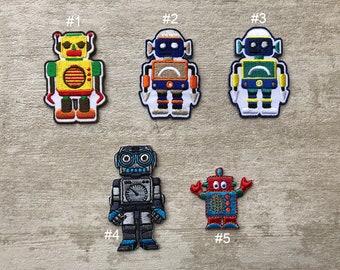 Alien Robot Iron On Patch