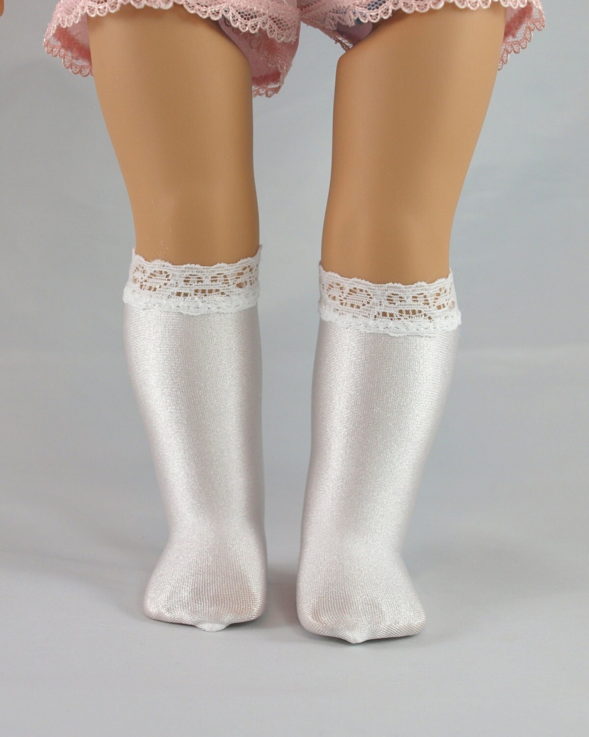 Red Knee Highs set of 4 Green Doll socks Black Ivory Fits 18 Inch Dolls