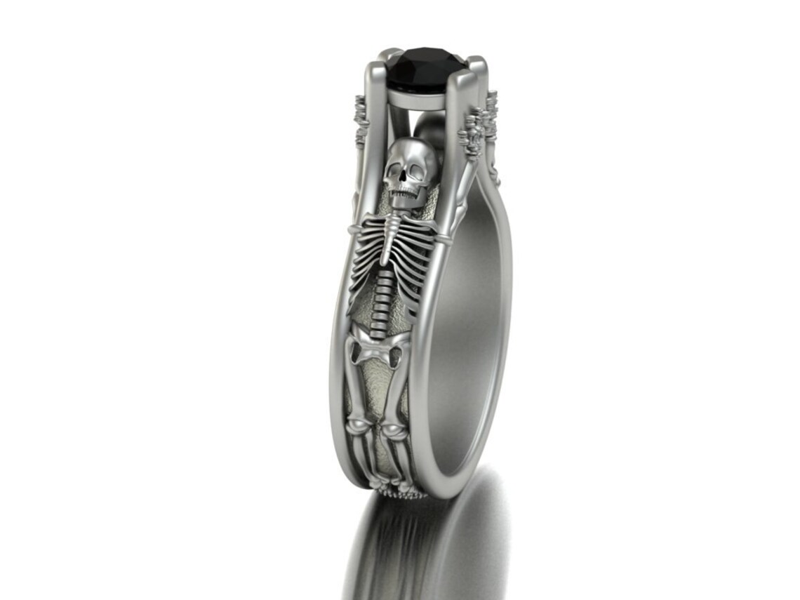 Skrloton Rings The Skeleton Ring - .925 Sterling Silver - Etsy