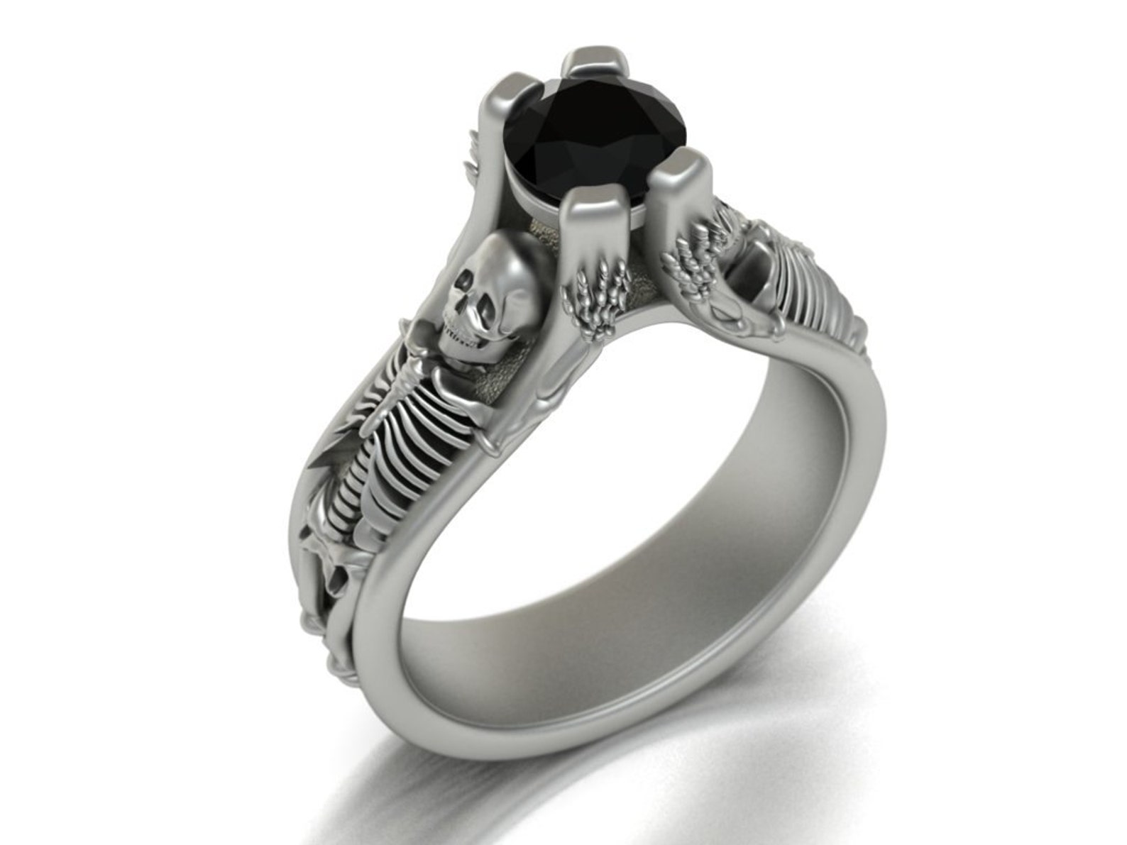 The Skeleton Ring .925 Sterling Silver Etsy