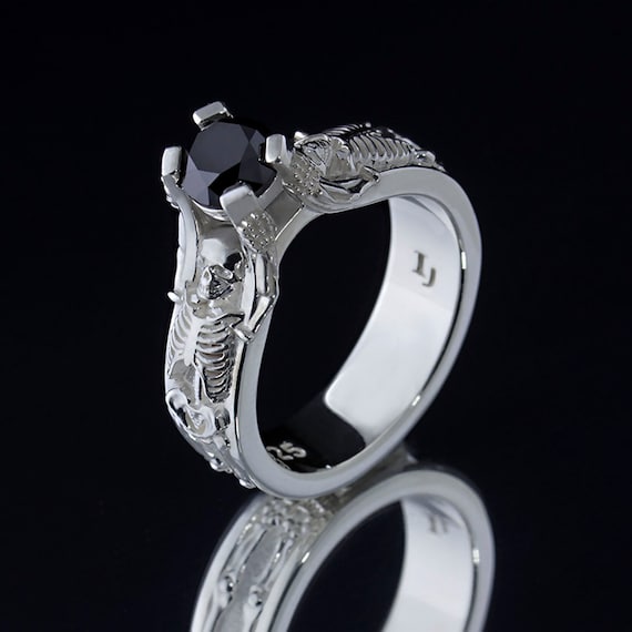 The Skeleton Ring .925 Sterling Silver Etsy