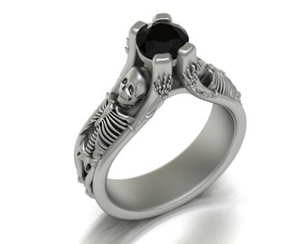 The Skeleton Ring - 14k White Gold