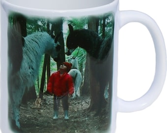 Llama Love Mugs, customized/personalized, gift, support animal rescue, dishwasher safe