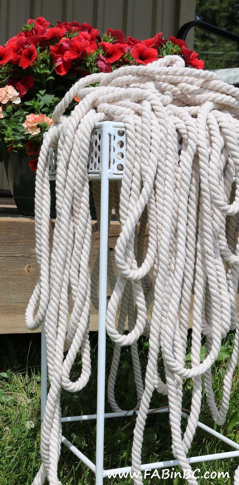 natural super-soft twisted rope for all crafts 5m Recycled Cotton Rope Yarn 10mm-12mm