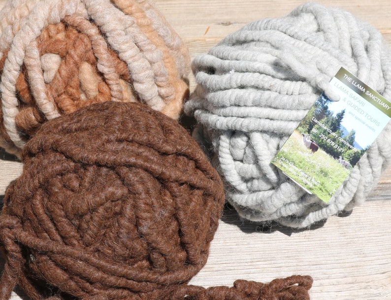 Llama Sanctuary Art Yarns - Super Bulky Bumpy Llama & Alpaca Rug Yarn image 1