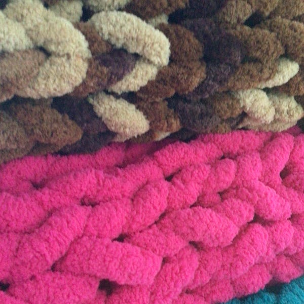 250 Yds Knot-Free Vegan Chenille Jumbo Yarn FREE SHIPPING