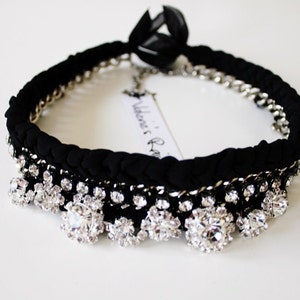 Handgefertigte Strass Chiffon Geflochtene Halskette