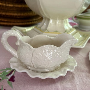Ironstone cabbageware creamer of England