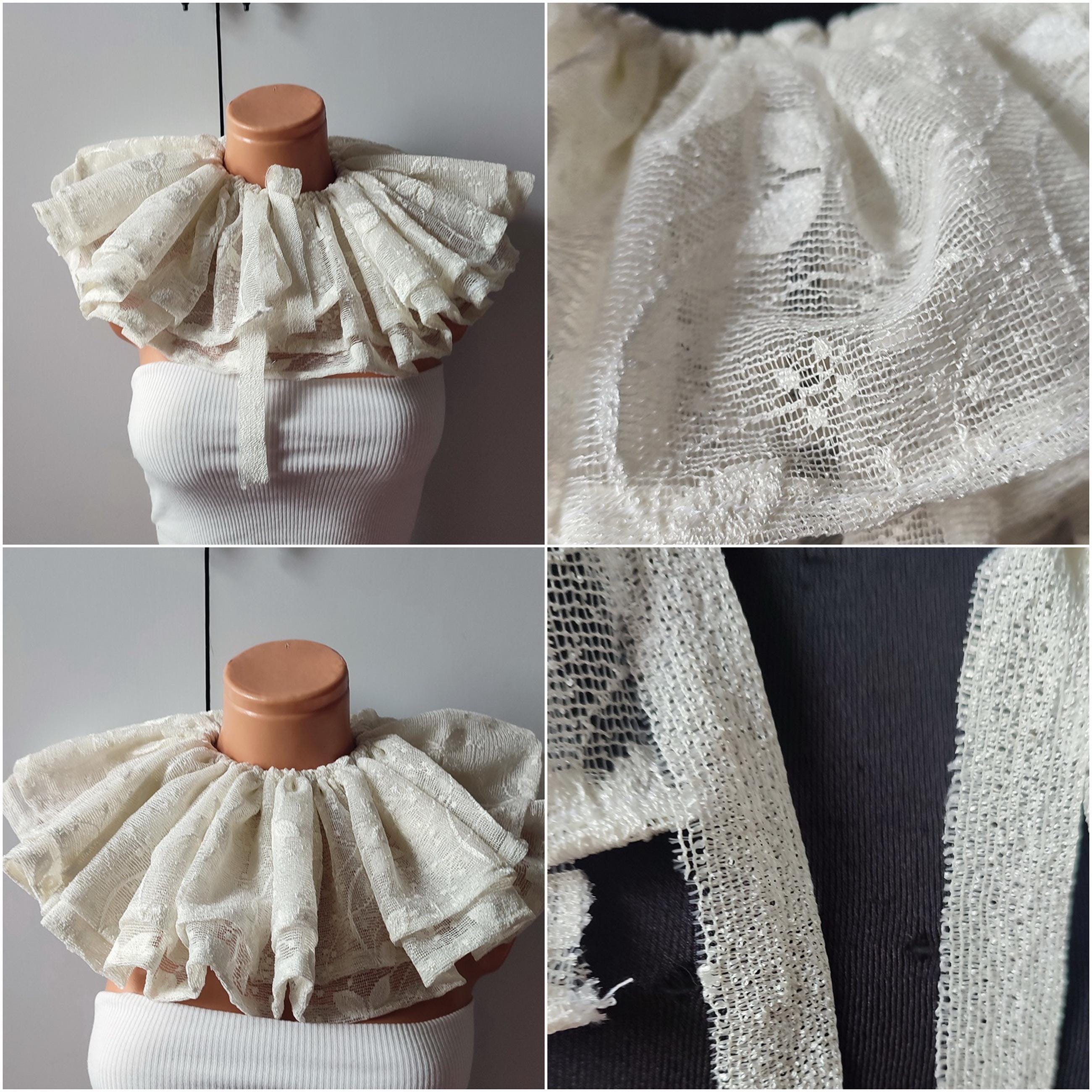 Huge Ruffle Clown Collar Ruff, Big Neck Collar Costume Accessory - Etsy