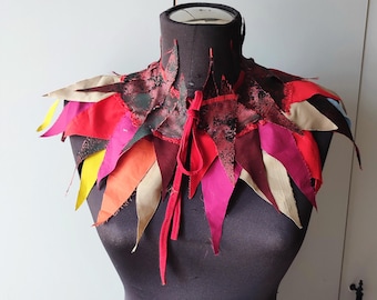 Baroque Jester, Buffoon Costume, Collar Medieval Cosplay, Neck