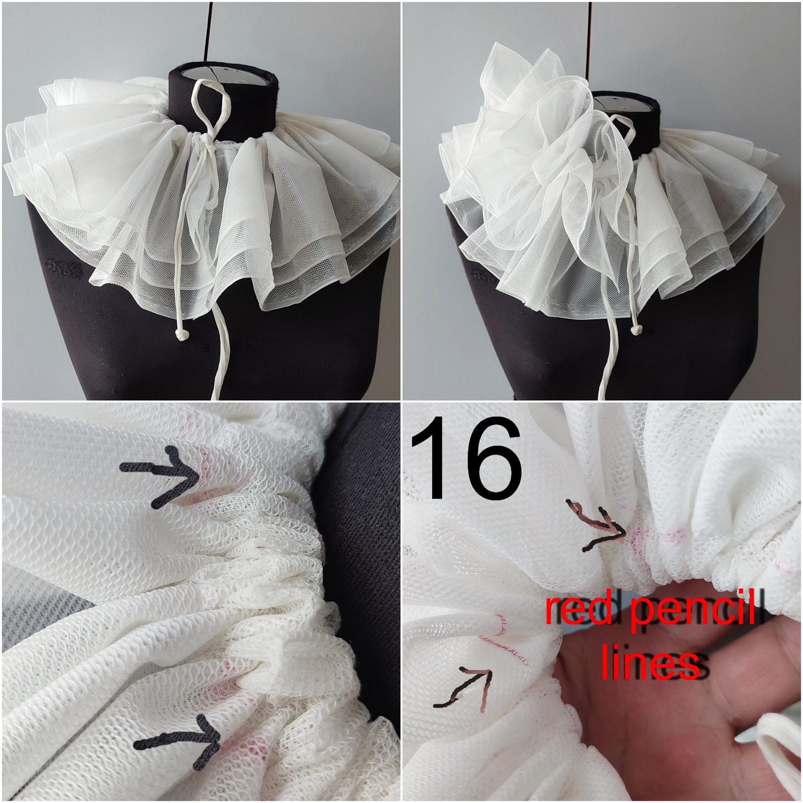 Huge Ruffle Clown Collar Ruff, Big Neck Collar Costume Accessory - Etsy