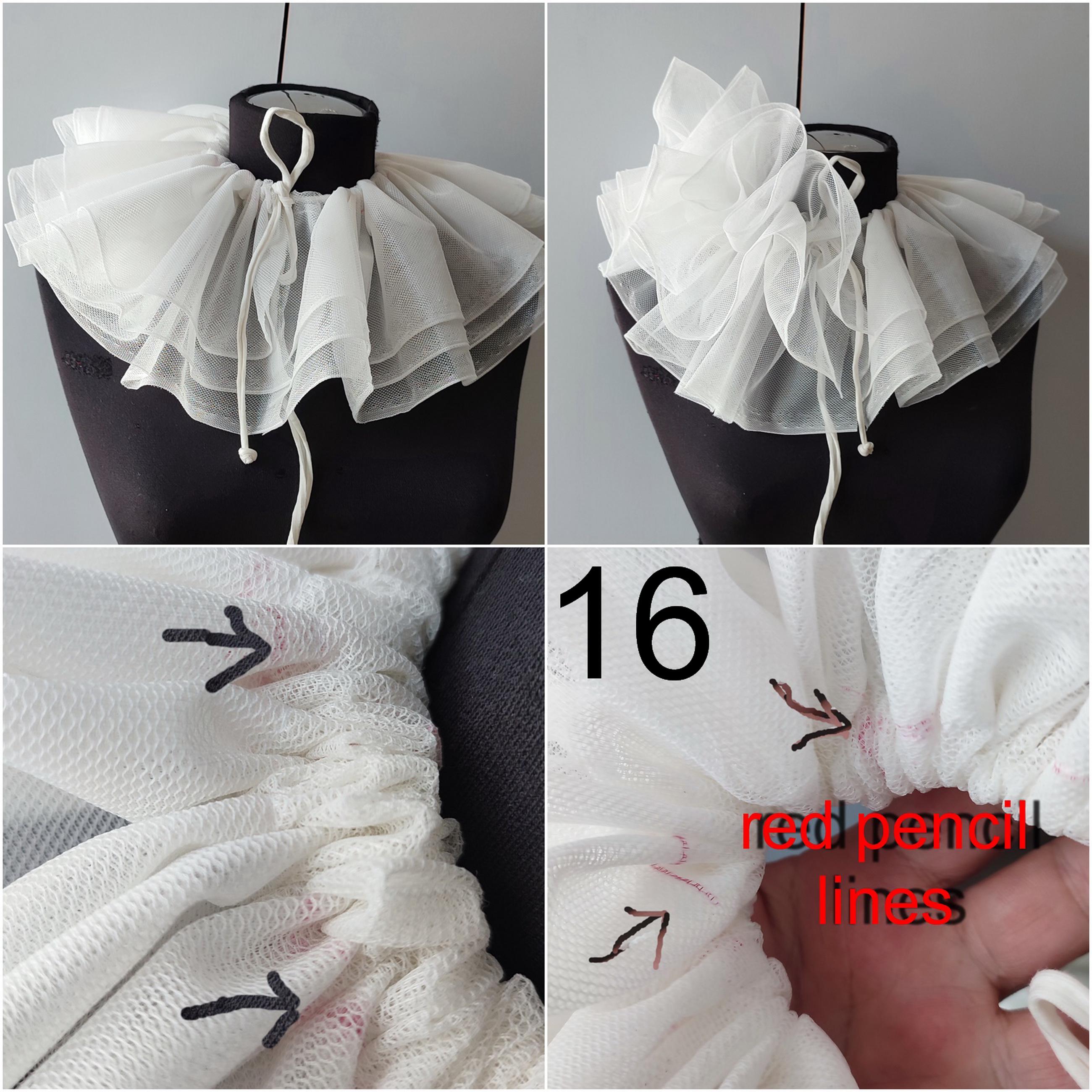 Huge Ruffle Clown Collar Ruff, Big Neck Collar Costume Accessory - Etsy