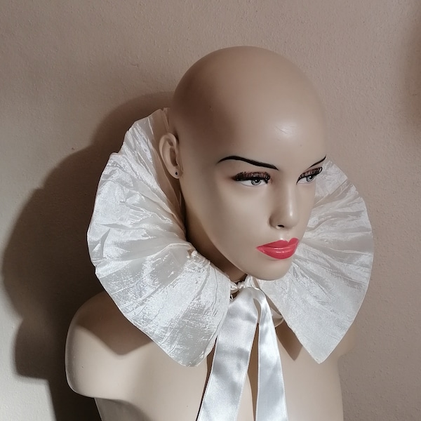 Elizabethan standing collar ivory queen costume accessory