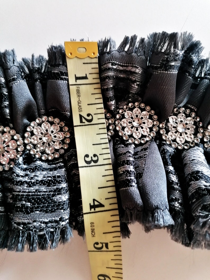 Collier gothique victorien noir et gris à col haut et corset à la mode de style baroque image 9
