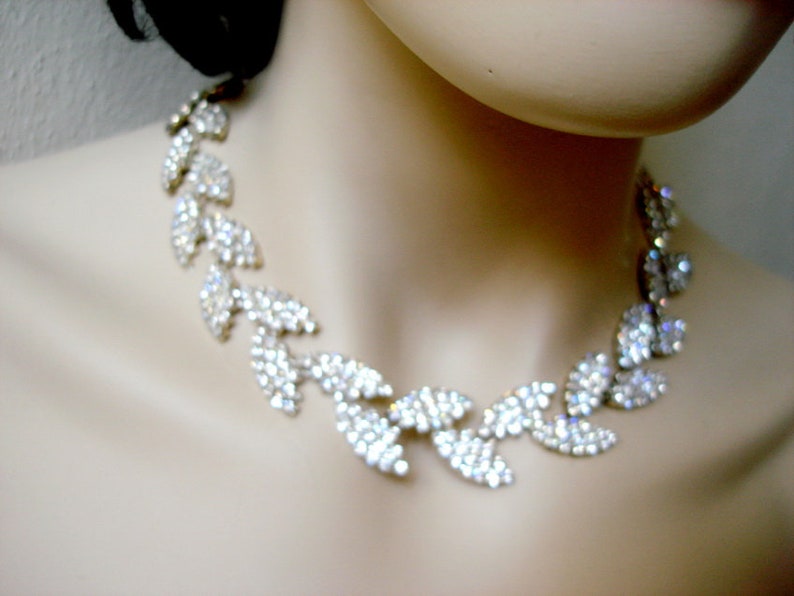 Silver color sparkly rhinestone leaves headband bridal hair accessories