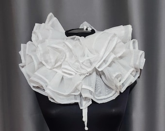 Huge ruffle clown collar ruff, big neck collar costume accessory