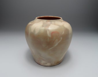 Ceramic Vase - White Terra Sigillata - Blue-Grey to Red Cloud Effect - Wheel Thrown Earthenware Pottery