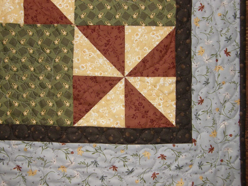 Blue Green Yellow Red Table Topper Quiltsy Team Quilted Table Runner Spring Table Topper Quilt Spring Table Topper Quilted Table Topper