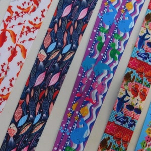 3 Yards - Cute Oceans & Sharks - Grosgrain Ribbon - Your Choice Style ...