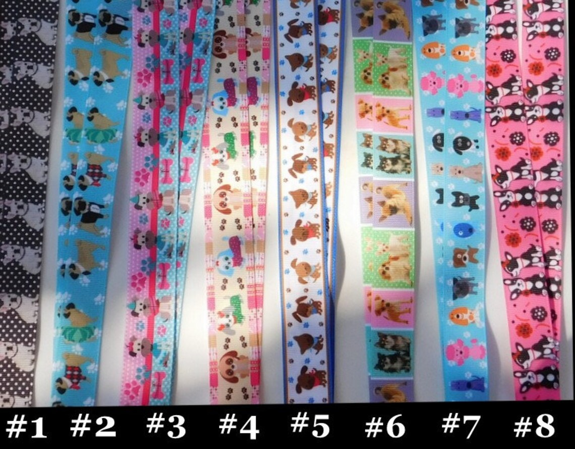 Grosgrain Ribbon Pug Dog Breed Pugs Dogs Puppy Pets Fur Baby Rescue Shelter 1