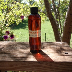 Reed Diffuser Oil Set 4 oz Oil Refill & 10 - 12&quot; Natural Reeds, Choice Scent Room Deodorizer, Home Office Air Freshener