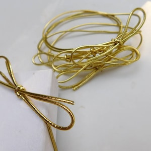 6 Stretchy Cord Loop Bows 8&quot; - Six Pack - For Jars, Jewelry and Gift Boxes - Choice Silver, Gold, Black, White or Red