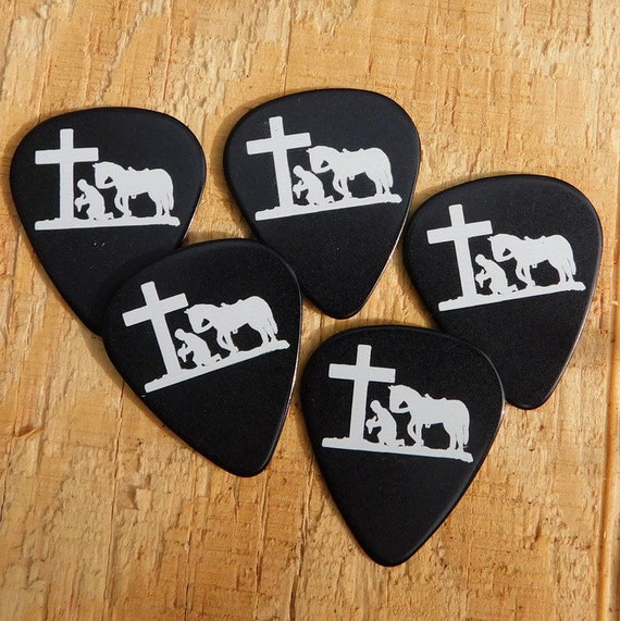 Praying Cowboy Guitar Picks - 5 or 10, Assorted Colors - Single