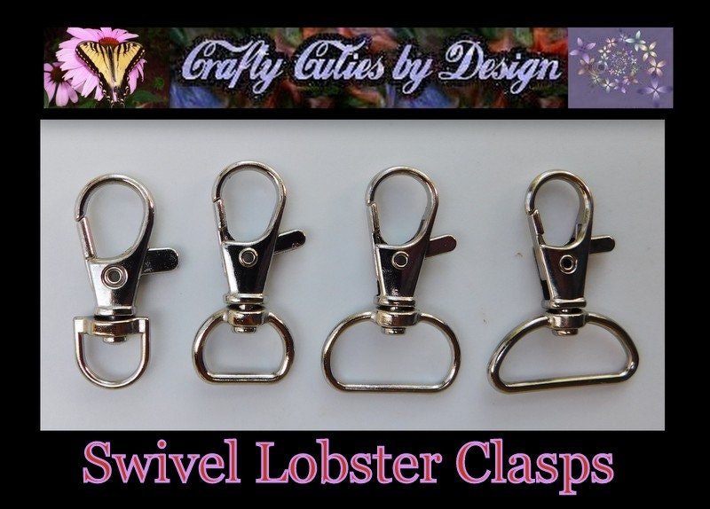 50pcs Hard Plastic Lobster Claw Clasps and 50pcs Metal