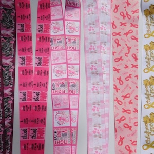 3 Yards - Breast Cancer Awareness - Childhood Cancer - Grosgrain Ribbon - Your Choice Style - Single Sided 1&quot;