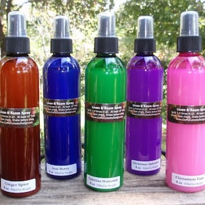 9 oz Fresh Linen & Room Spray, Choice of Scent, Custom Natural Laundry Spray, Refreshing Air Freshener image 1
