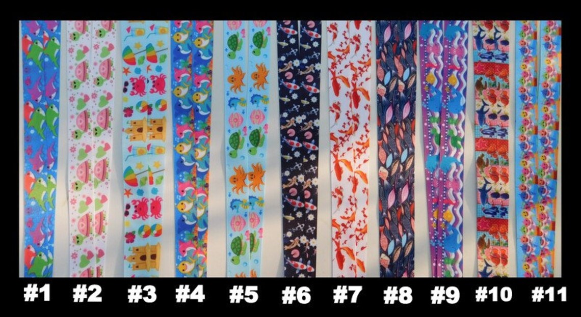 3 Yards - Cute Oceans & Sharks - Grosgrain Ribbon - Your Choice Style ...