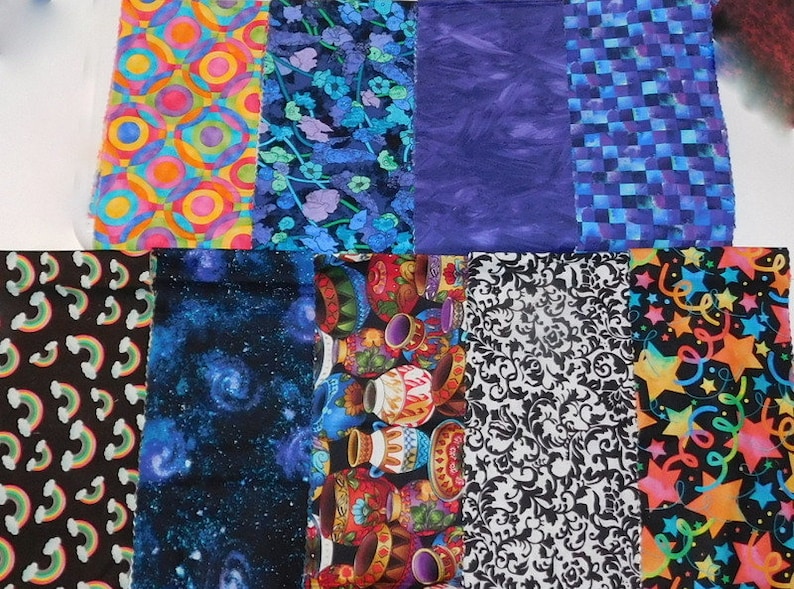 Halskrageskydd - Tie Dye, Musik & Regnbågar - Bomullshalsbandage, Maskintvättbart - Valfri bredd 5,5 cm, 7,5 cm, 8,5 cm eller 10 cm bild 4