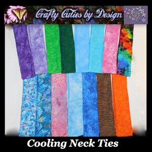 Tonal & Nature Cooling Neck Ties, Choice Color - Reusable, Washable - Summer Heat Relief Gel Scarves
