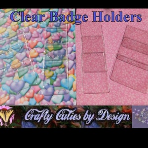 Clear Badge Holder ONLY- Work, School, Event ID, Cruise, Hotel Room Key - Vinyl, Your Choice Horizontal or Vertical- Regular or Zip Lock