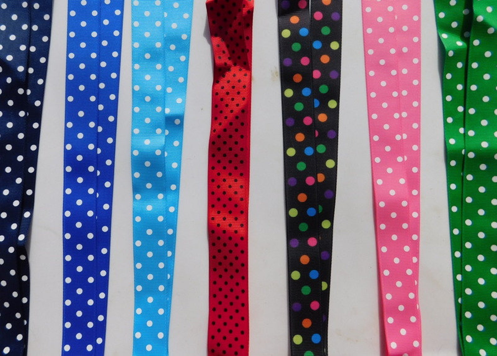 3 Yards Polka Dot Grosgrain Ribbon Your Choice Style - Etsy