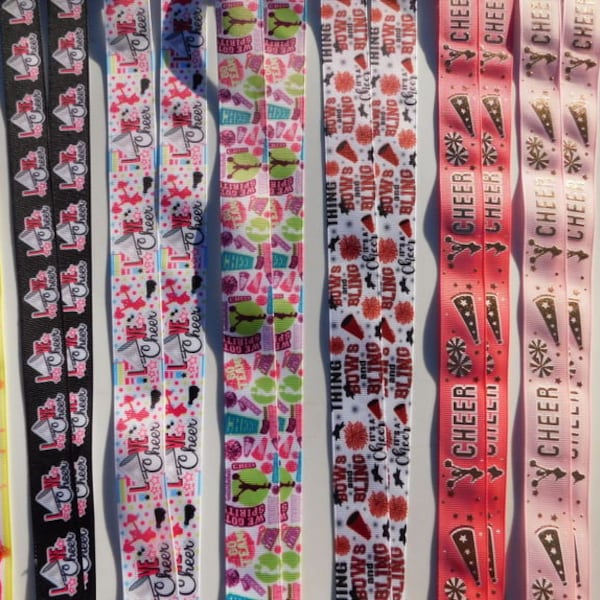 3 Yards -Cheerleader #2- Grosgrain Ribbon - Your Choice Style - Single Sided 22mm 25mm