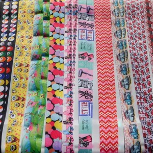 3 Yards Love Sassy Fun #4 Grosgrain Ribbon 7/8", 1" Billiards, Pool, Star Trek, Cartoon, Hair Dresser, Cars, Frogs