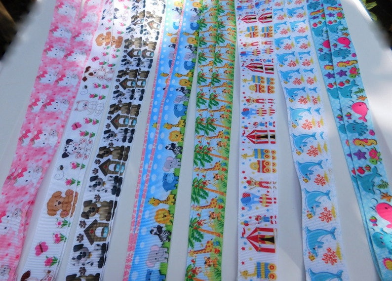 Baby Animal Ribon 3 Yards - Baby Animals - Grosgrain Ribbon - Your Choice Style - Single ...